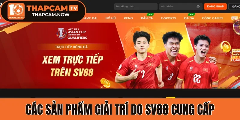 Các sản phẩm giải trí do Sv88 cung cấp