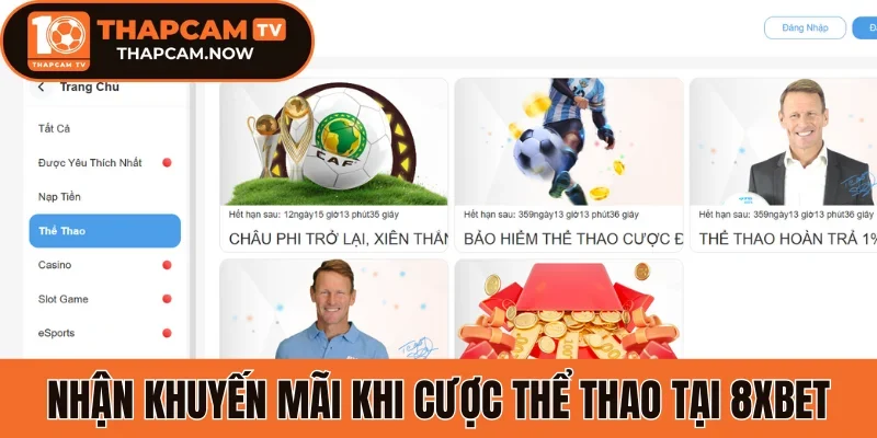 Nhận khuyến mãi khi cược thể thao tại 8xbet